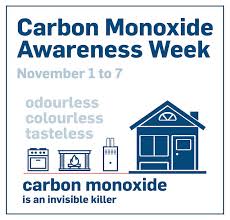 Carbon Monoxide Awareness Week 2024 Poster. Make sure all your carbon monoxide detectors are operational.