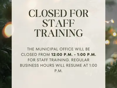 Notice of Closure for Staff Training 