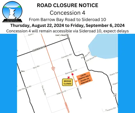 Road Closure Notice - Concession 4