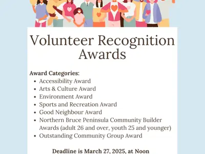 Volunteer Recognition Awards Poster - Nomination Deadline March 27, 2025