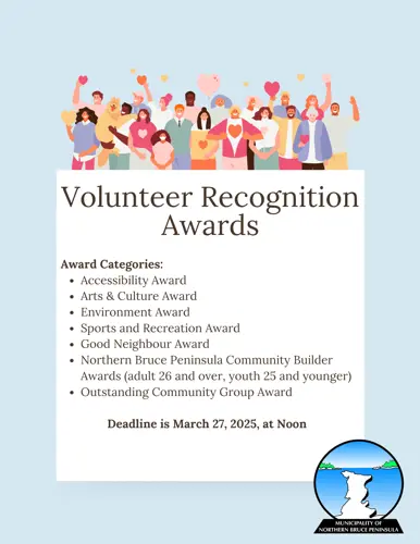 Volunteer Recognition Awards Poster - Nomination Deadline March 27, 2025