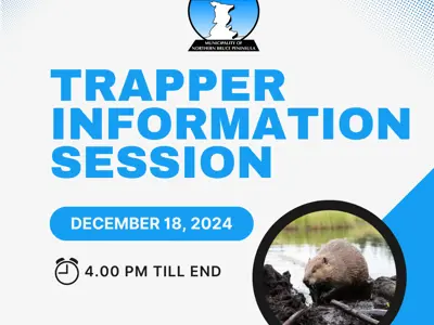 Trapper Information Session Notice to discuss nuisance beavers in Municipal Drains